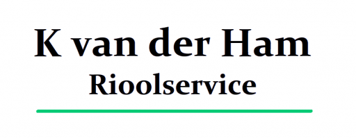 Het logo van K. van der Ham riool service reparatie en verstoppingen, uw rioleringsbedrijf voor in Tholen